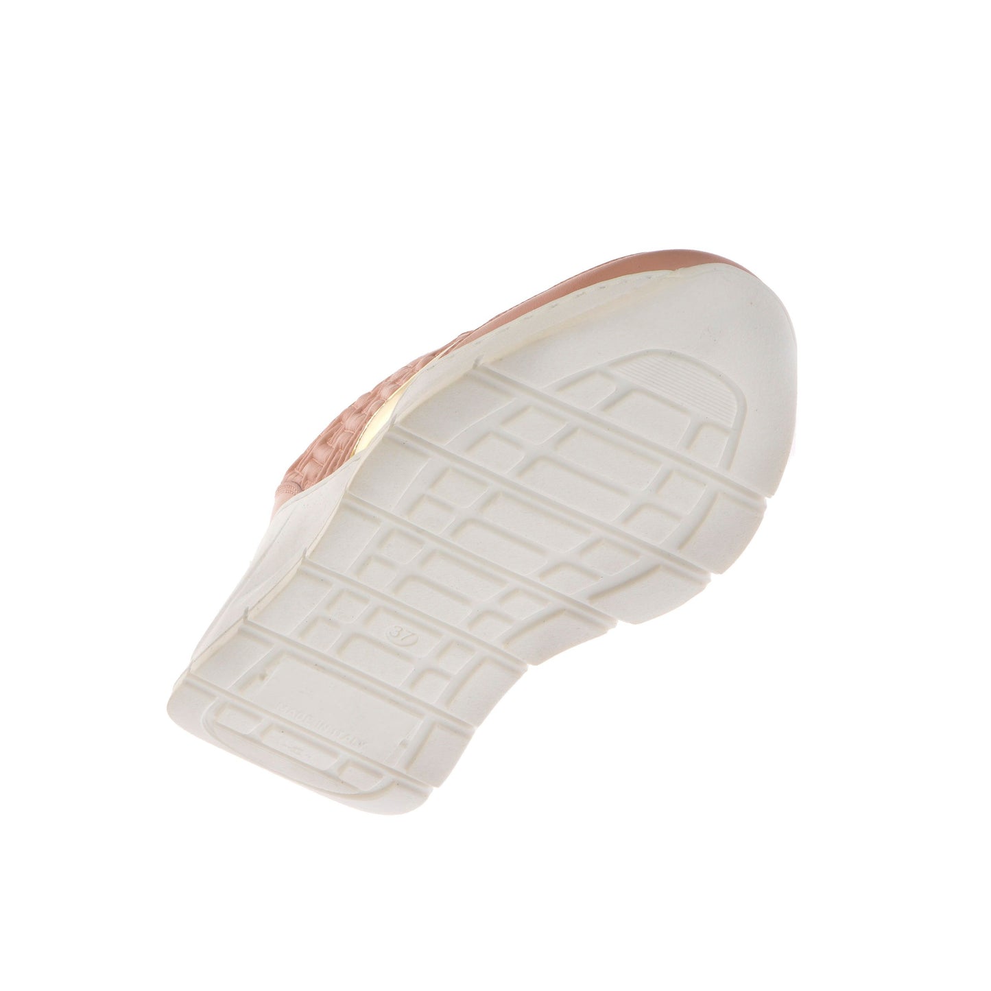 Elegant Calfskin Women's Sneakers with Gold Accents
