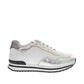 Elegant Calfskin Sneakers with Glitter Accents