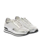 Elegant Calfskin Sneakers with Glitter Accents