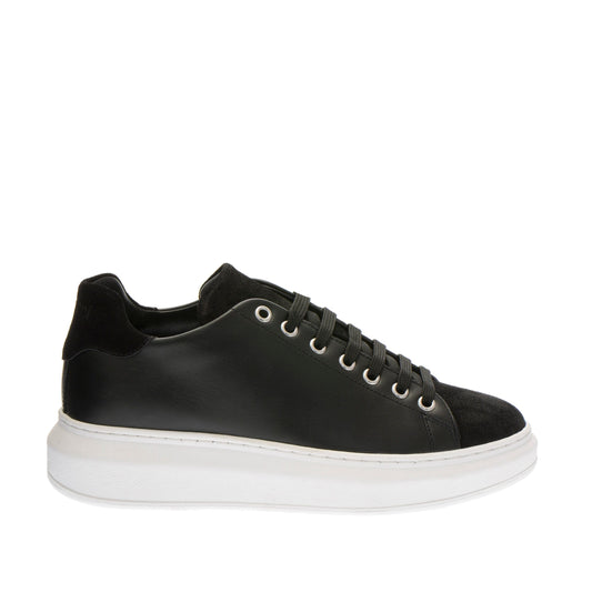 Elegant Black Leather Sneakers for Everyday Elegance