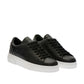 Elegant Black Leather Sneakers