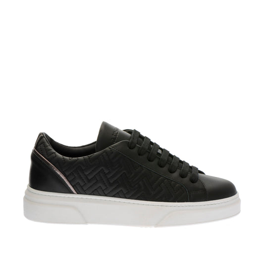 Elegant Black Leather Sneakers