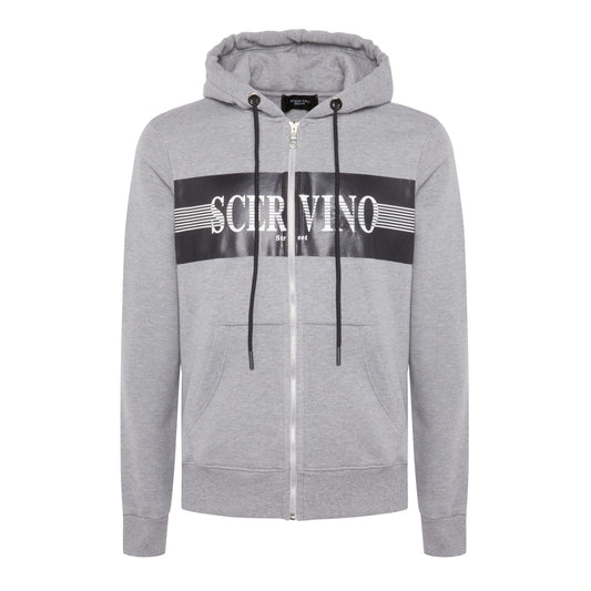 Chic Hooded Grey Cotton Jacket