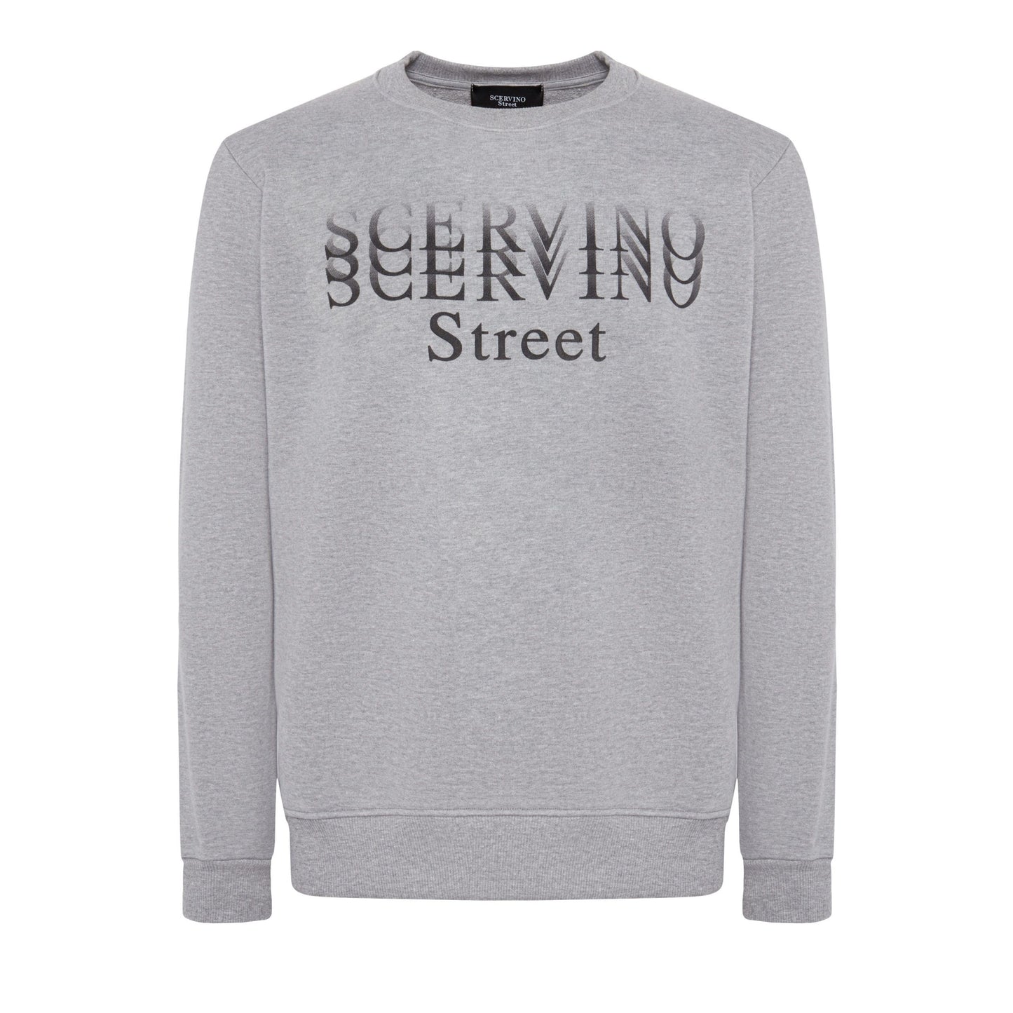 Elegant Grey Cotton Sweater - Made in Italy