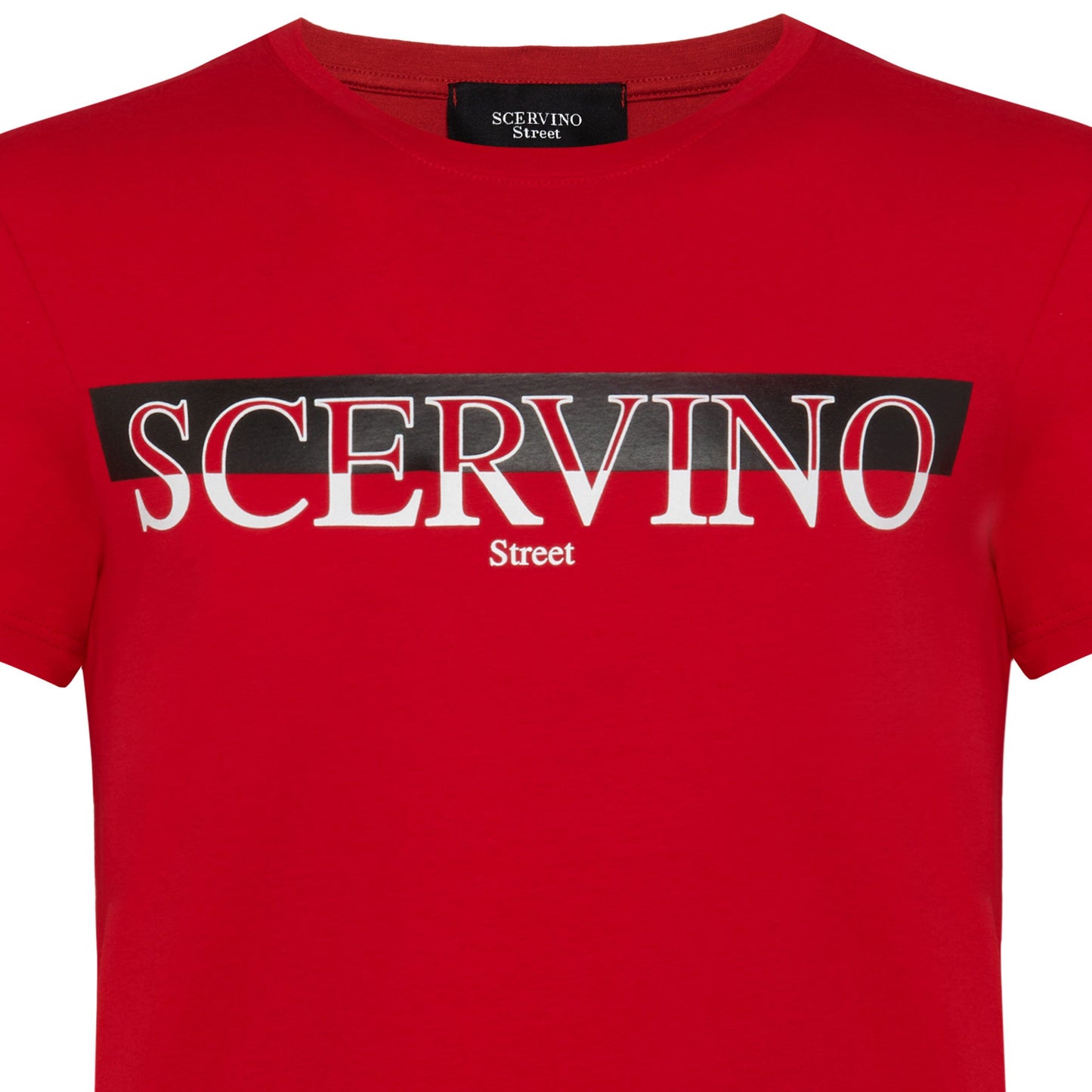 Elegant Cotton Stretch T-Shirt in Radiant Red