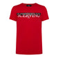 Elegant Cotton Stretch T-Shirt in Radiant Red