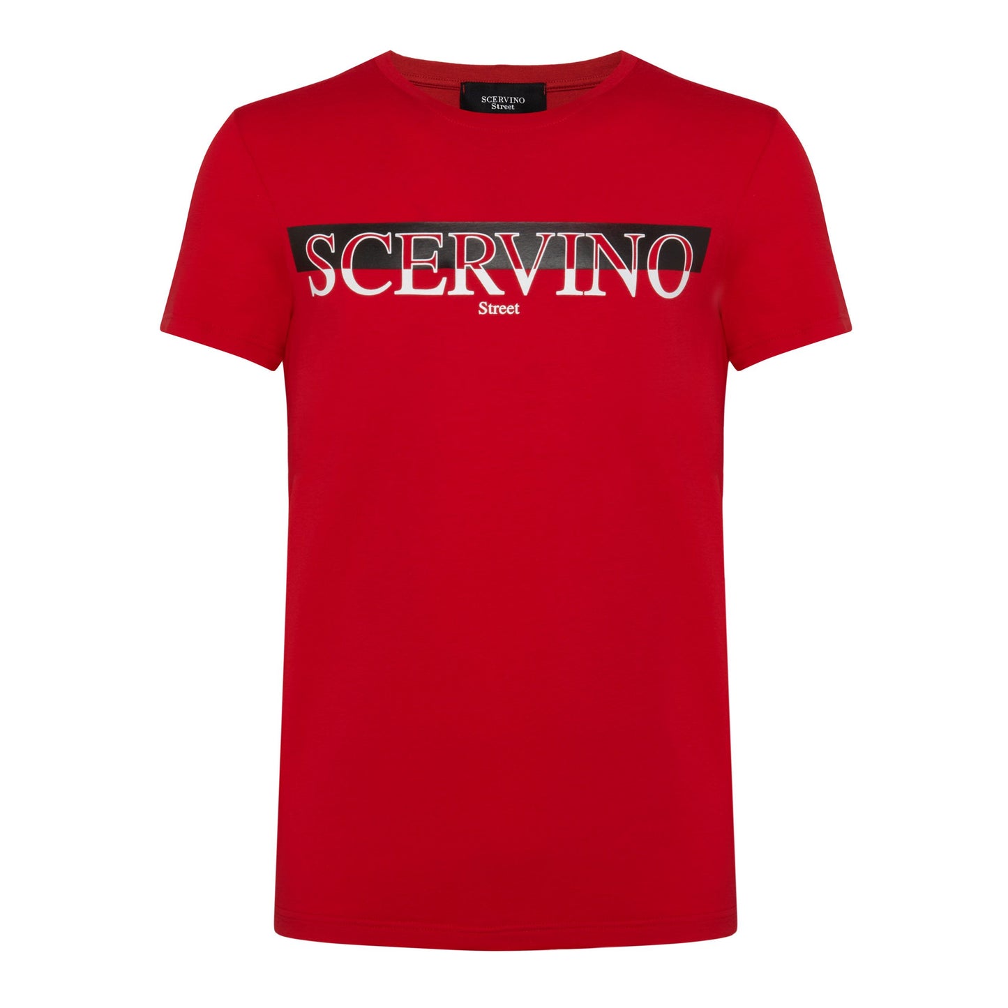 Elegant Cotton Stretch T-Shirt in Radiant Red