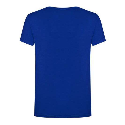 Electric Blue Logo Cotton T-Shirt