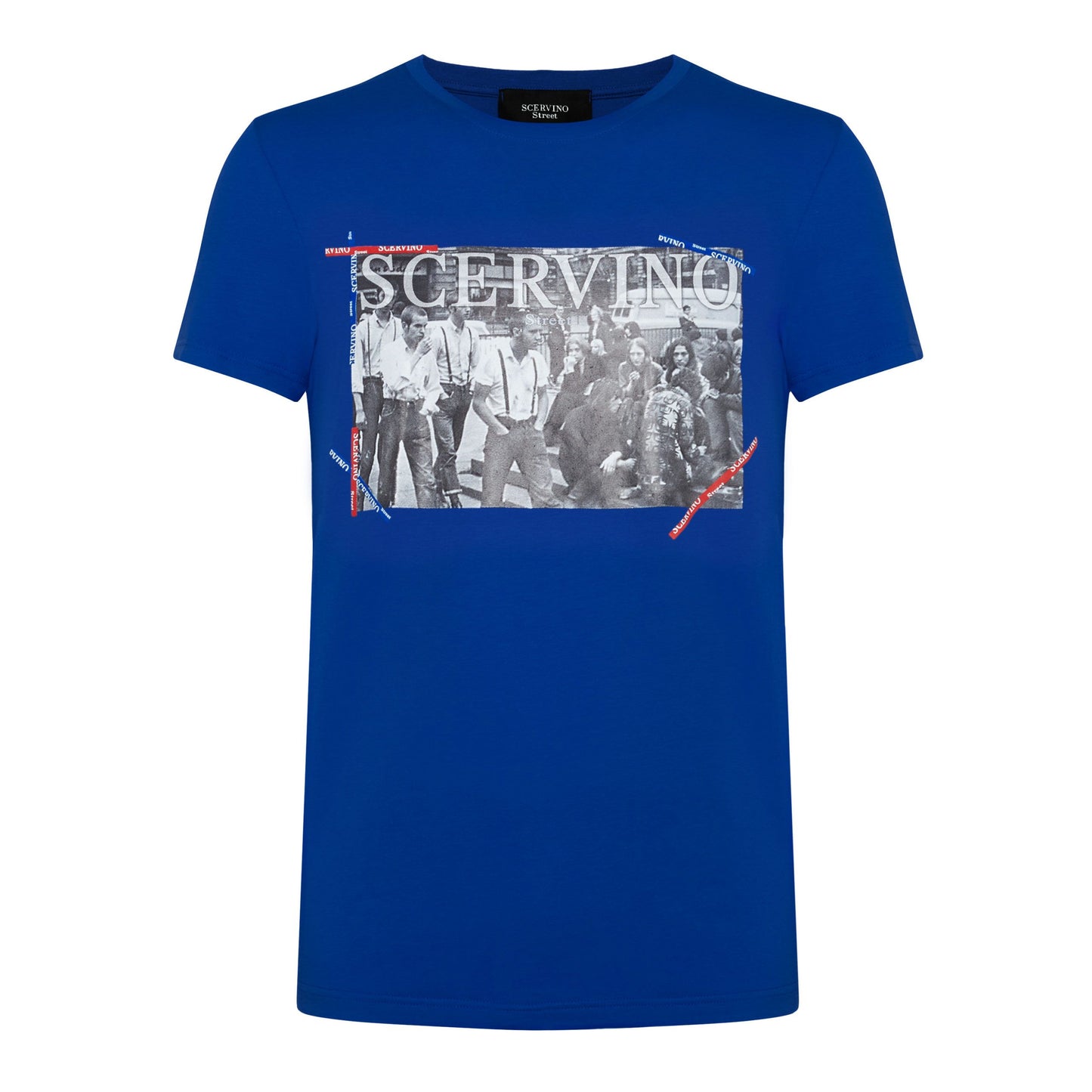 Chic Blue Logo Cotton T-Shirt