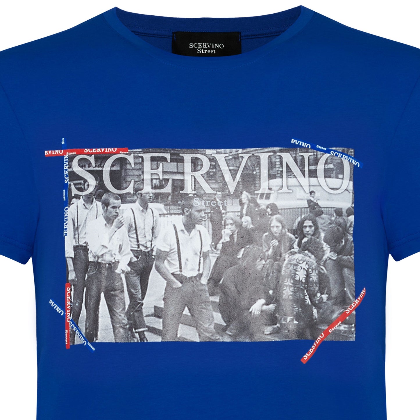 Chic Blue Logo Cotton T-Shirt