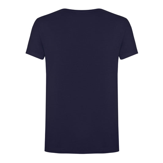 Chic Blue Logo Tee - Italian Crafted Elegance
