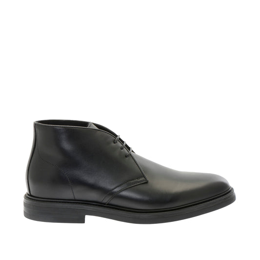 Elegant Black Calfskin Clark Shoes
