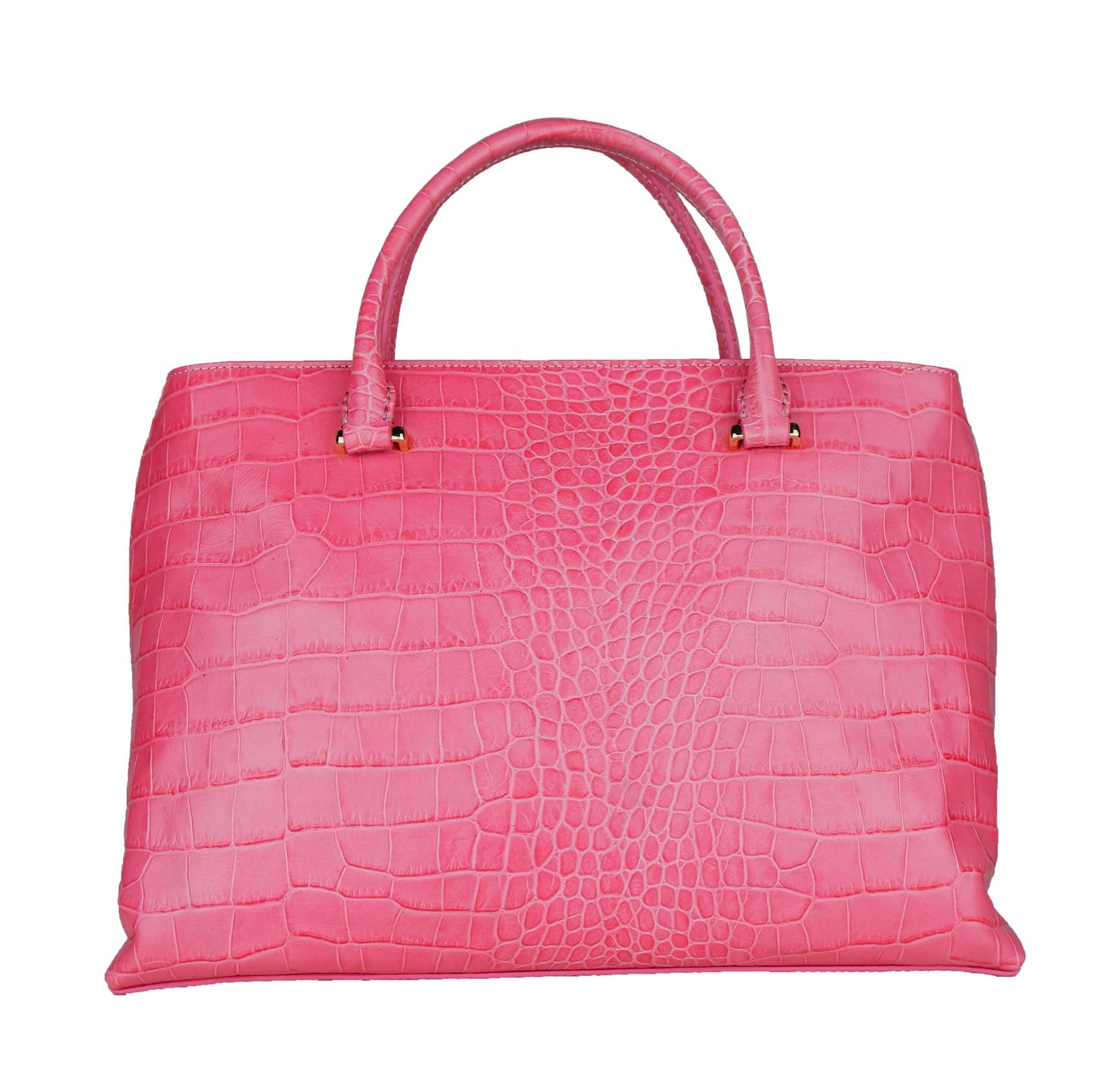 Elegant Pink Snake Texture Handbag