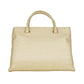Elegant Cream Snakeskin Texture Handbag