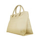 Elegant Cream Snakeskin Texture Handbag