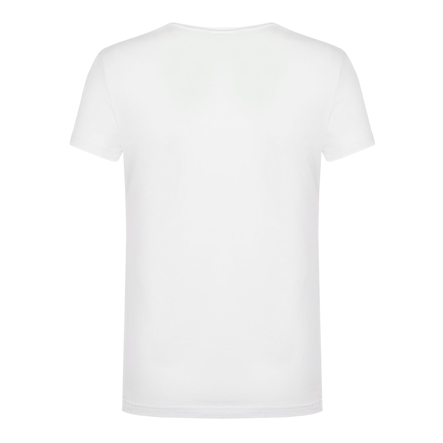 Elegant White Cotton Tee with Logo Accent