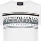 Elegant White Cotton Tee with Logo Accent