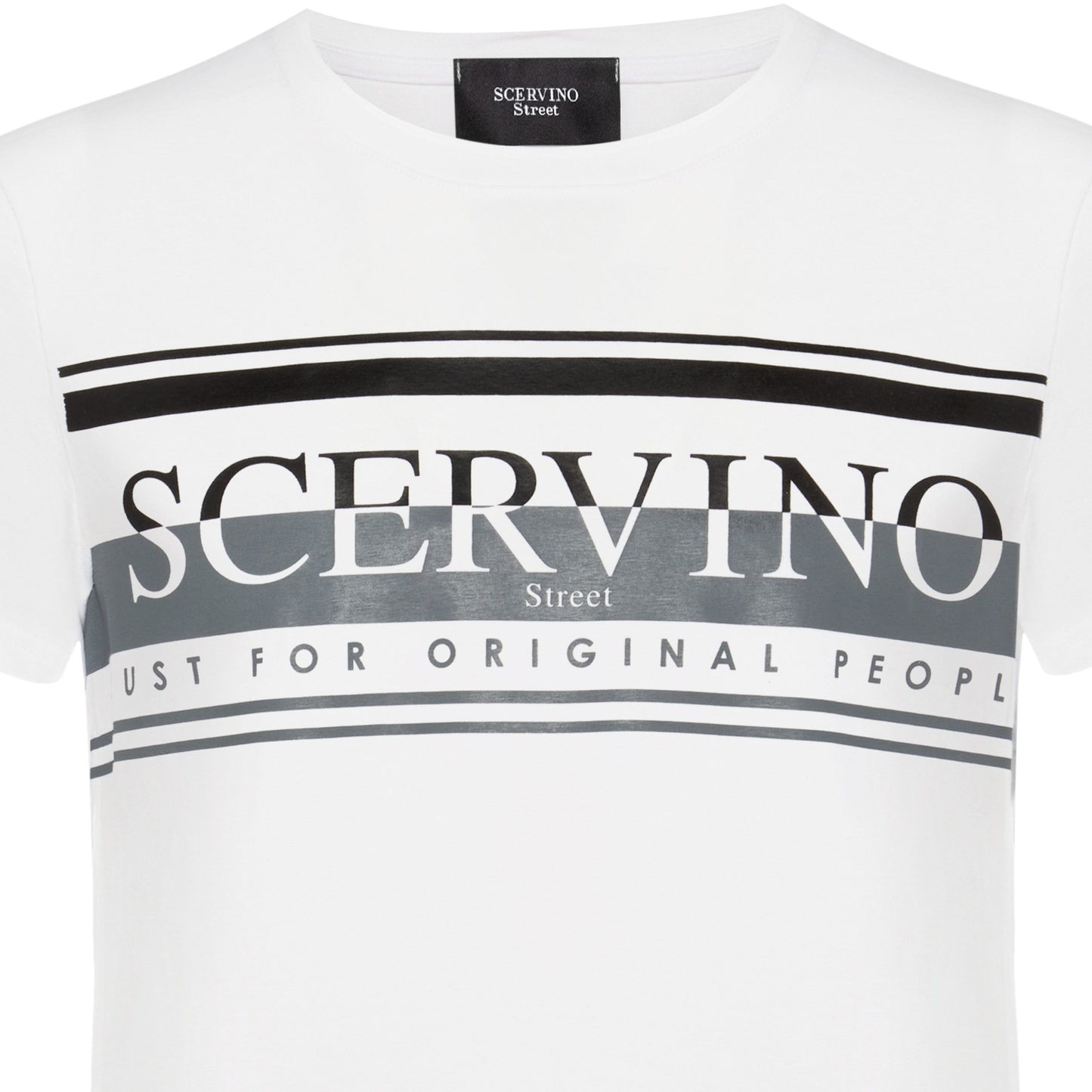 Elegant White Cotton Tee with Logo Accent
