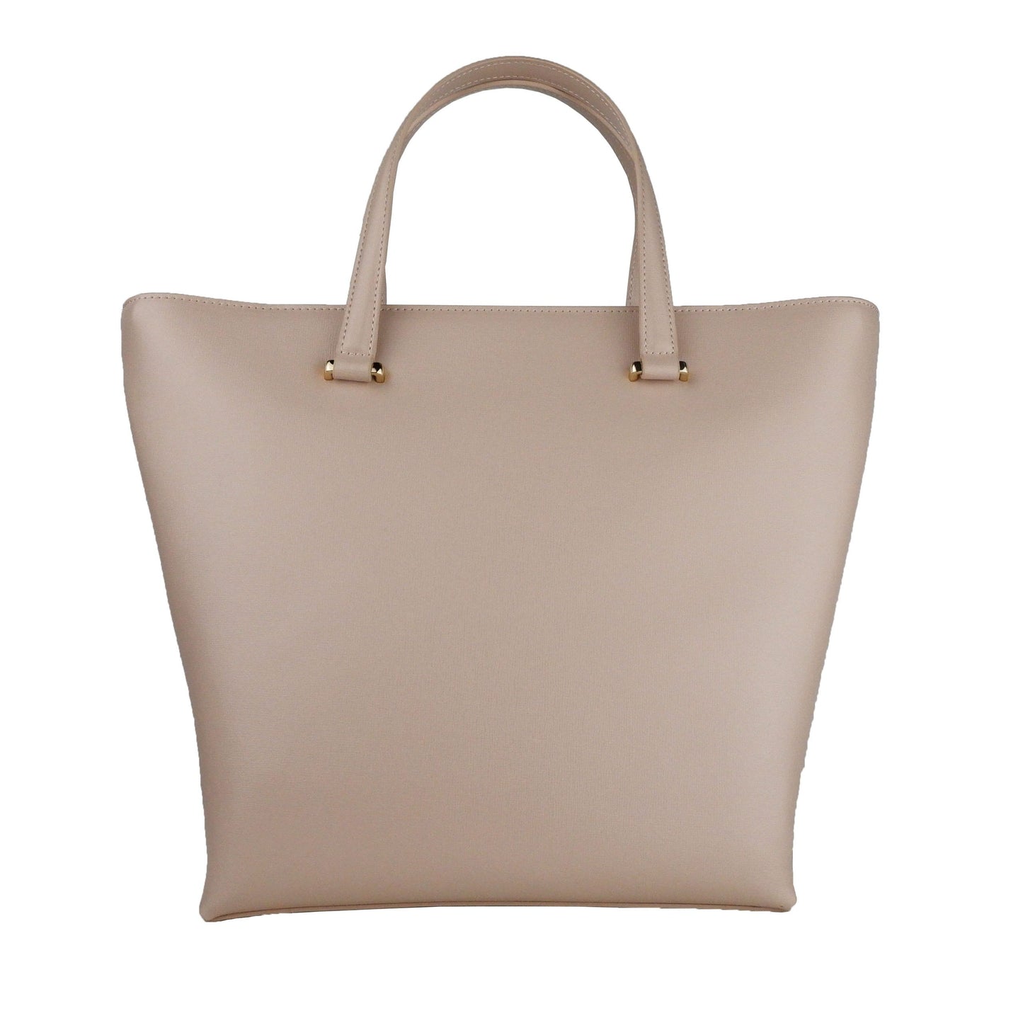 Elegant Nude Toned Calfskin Handbag