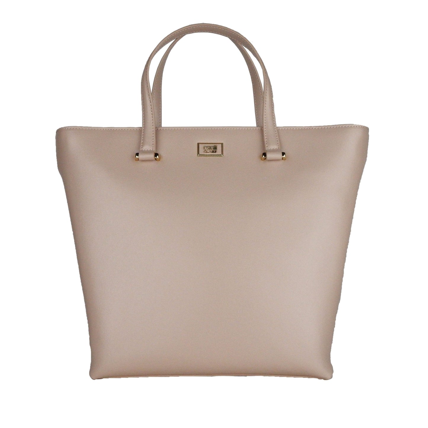 Elegant Nude Toned Calfskin Handbag