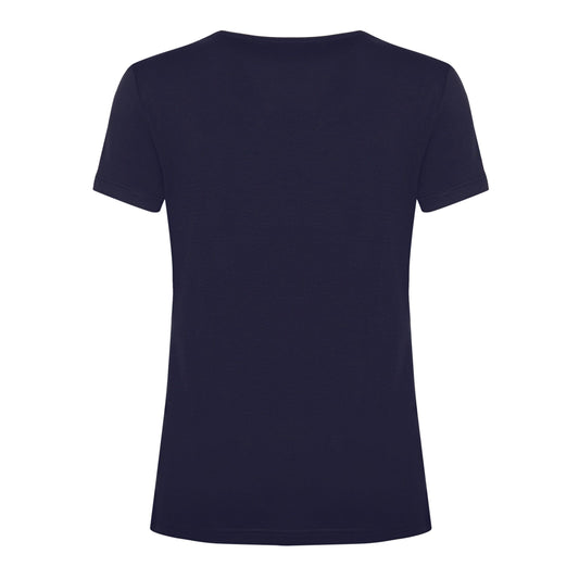 Dark Blue Glitter Logo Cotton Tee