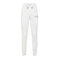 Elegant White Stretch Trousers with Strass Logo