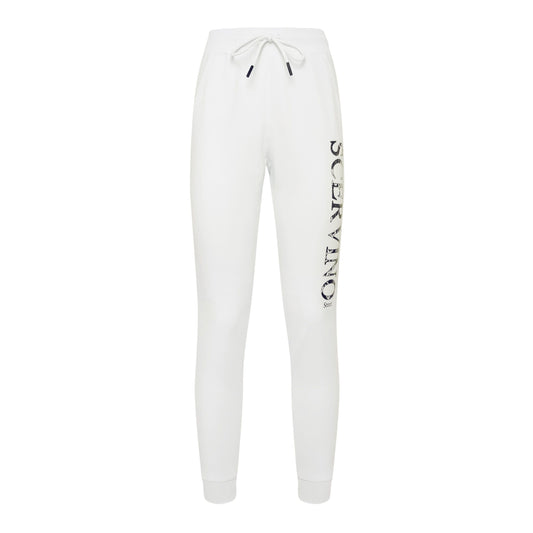 Chic White Stretch Cotton Trousers