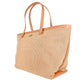 Chic Perforated Light Brown Leather Handbag