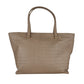 Elegant Brown Vitello Leather Handbag