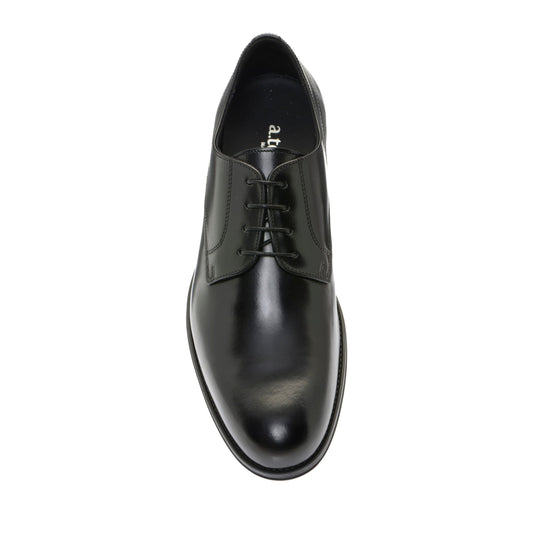 Elegant Black Leather Derby Shoes