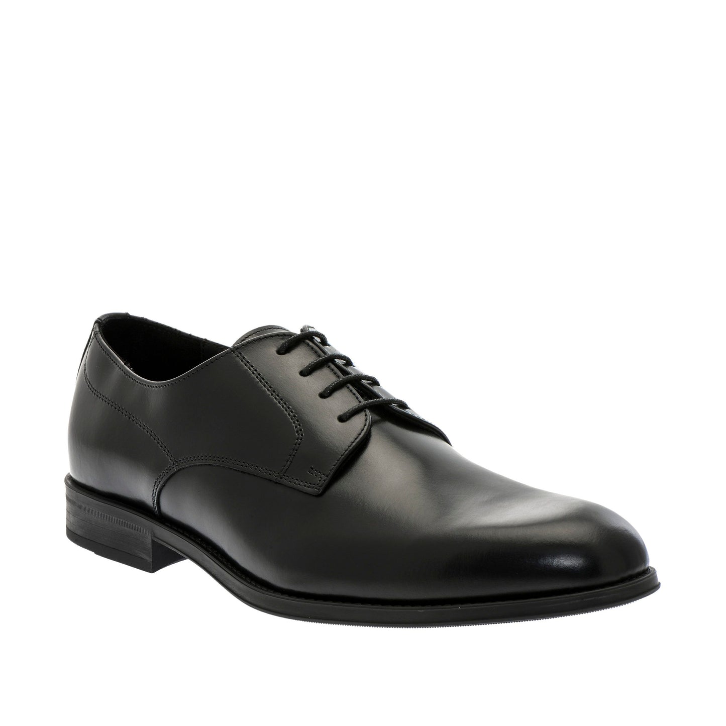 Elegant Black Leather Derby Shoes