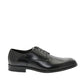 Elegant Black Leather Derby Shoes