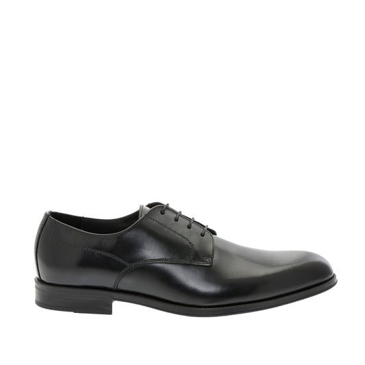 Elegant Black Leather Derby Shoes