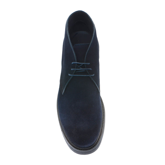 Elegant Navy Leather Clark Shoes