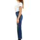 Chic Blue Denim with Signature White Patch