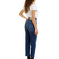 Chic Blue Denim with Signature White Patch