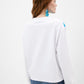 Chic Light Blue Round-Neck Sweatshirt
