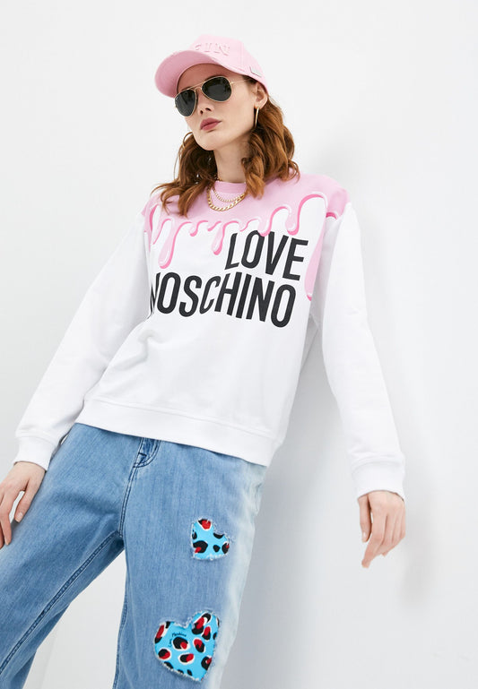Chic Pink Round-Neck Sweatshirt