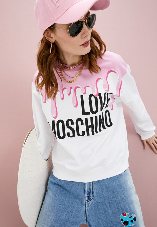 Chic Pink Round-Neck Sweatshirt