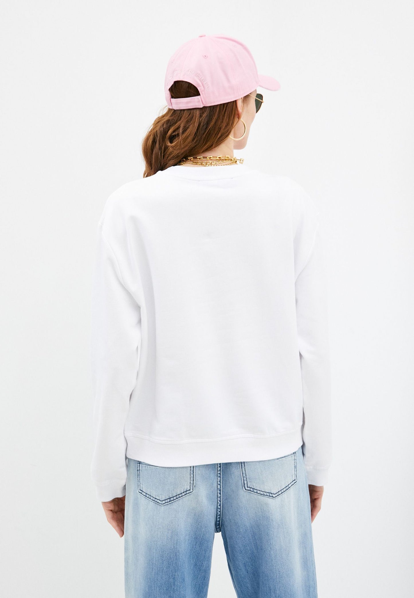 Chic Pink Round-Neck Sweatshirt