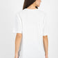 Chic Logo Cotton Tee in Elegant White