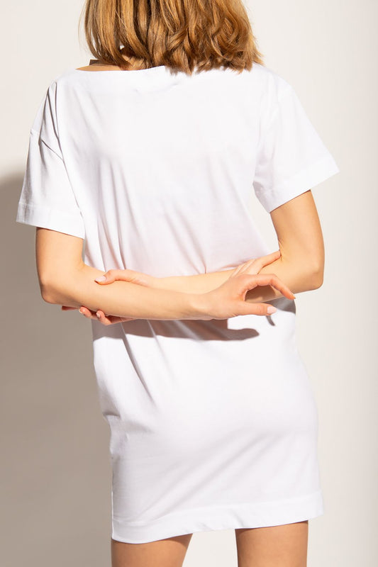 Chic Summer Love Logo White Dress