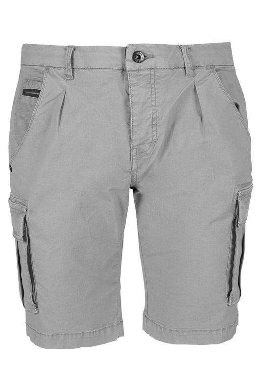 Chic Gray Cotton Blend Shorts - Regular Fit