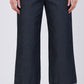 Chic Blue Cotton Trousers with Turn-Up Cuff