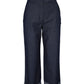Chic Blue Cotton Trousers with Turn-Up Cuff