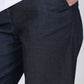 Chic Blue Cotton Trousers with Turn-Up Cuff
