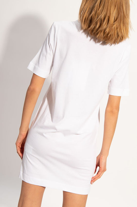 Chic Logo-Printed Cotton Dress