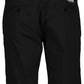 Sleek Black Cotton Blend Shorts