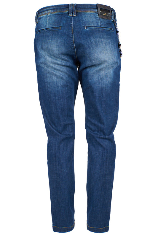 Trendy Tapered Fit Blue Denim Jeans