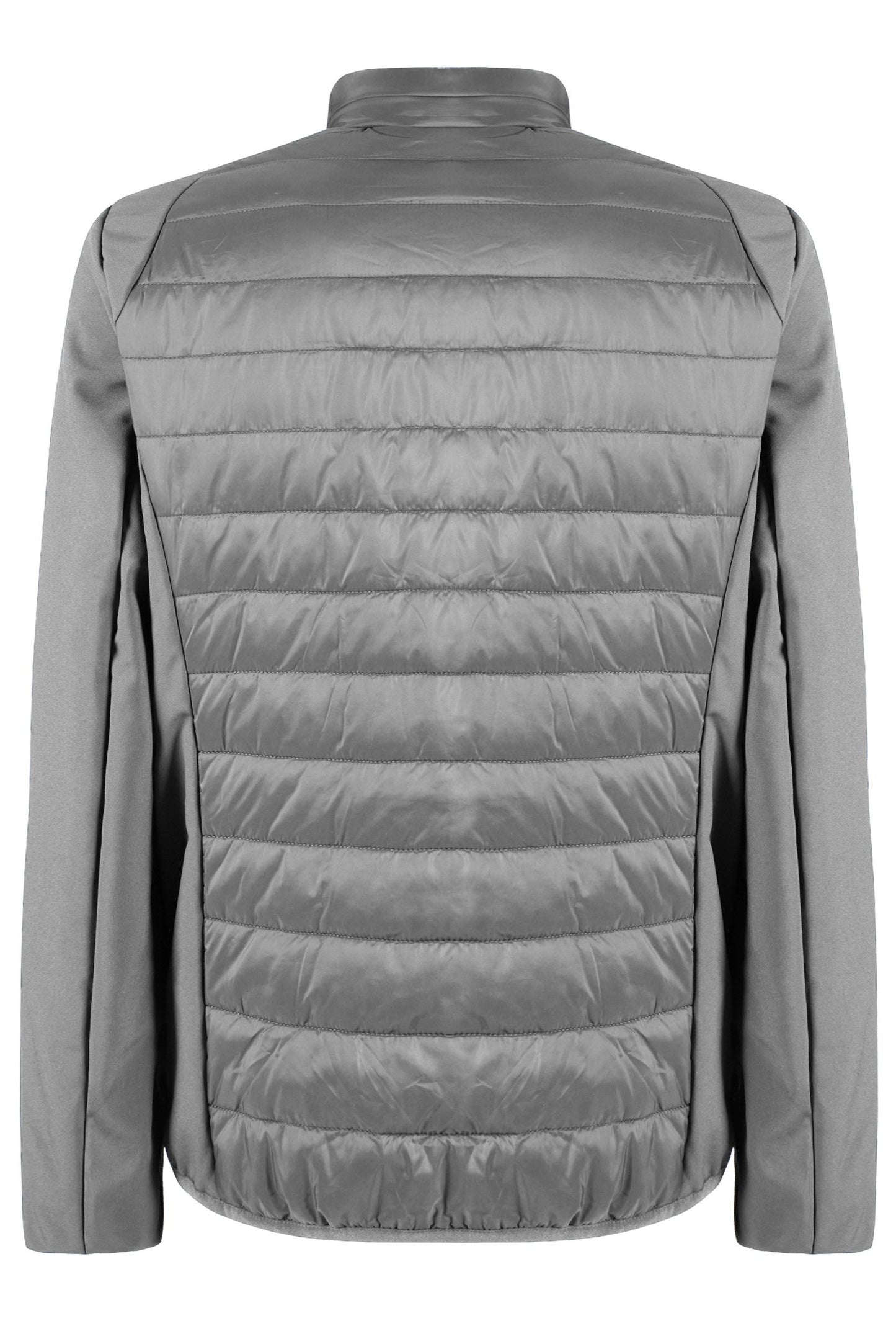 Sleek Gray Wind Jacket with Logo Embellishment